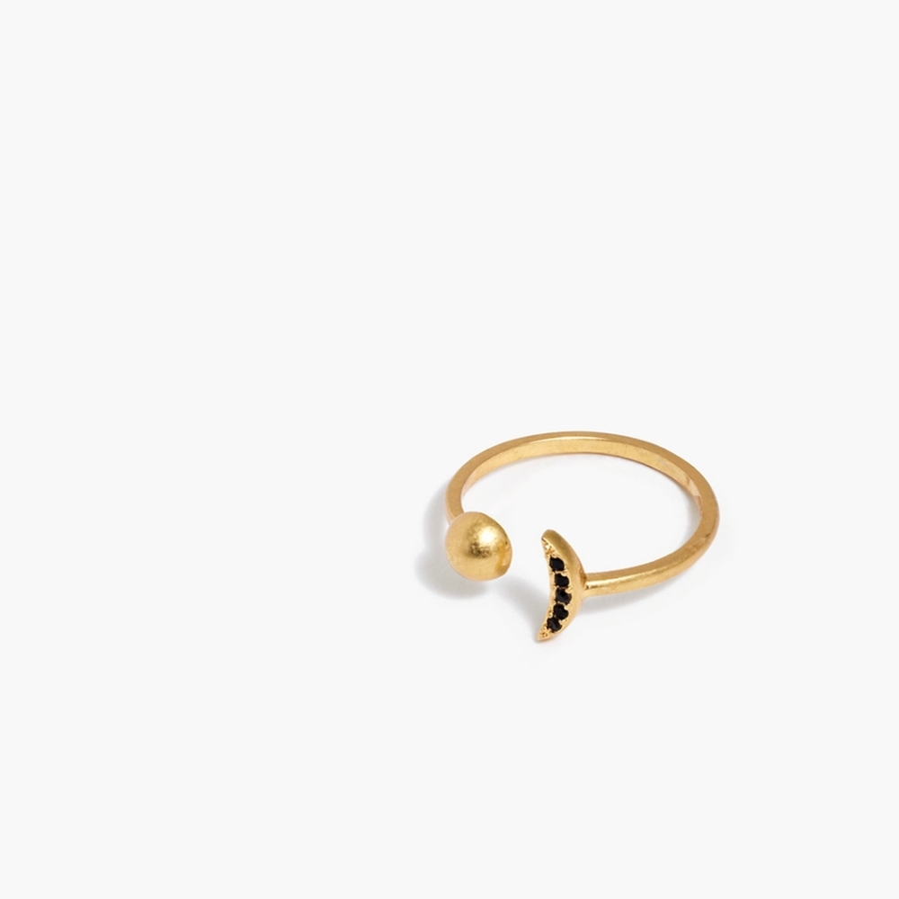 Madewell Pave Moon Ring, size 7